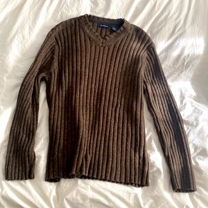 L Structure Brown Long Sleeve Sweater